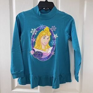 Vintage The Disney Catalog Sleeping Beauty Aurora Peplum Top Girls Size 7/8